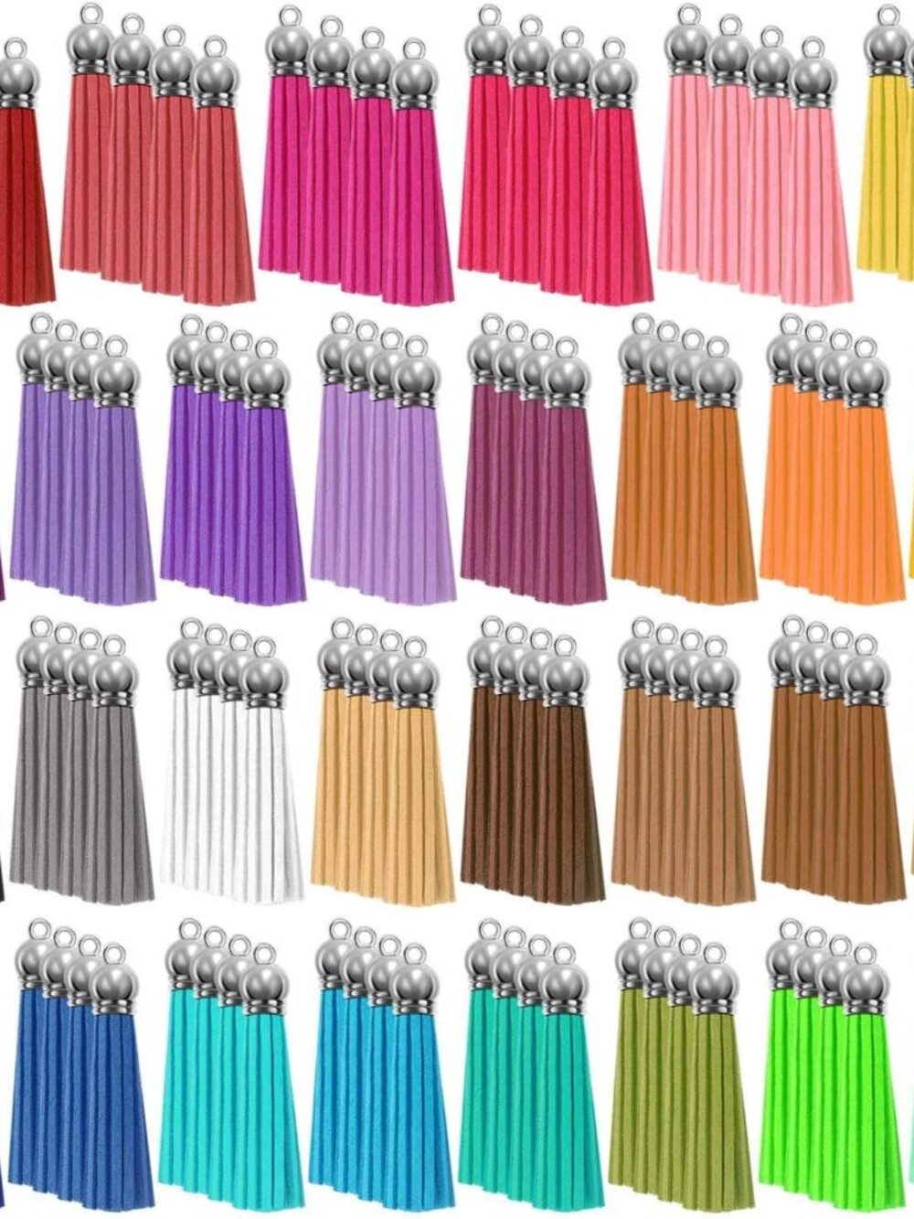Tassels Charms for Jewelry Making, Keychain Tassels Bulk for Crafts, Leather Key